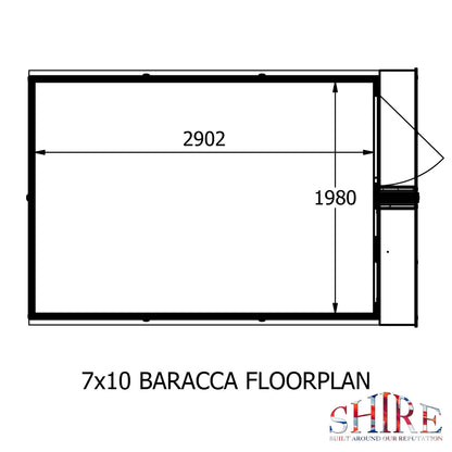 Shire Barraca  10ft x 7ft Shiplap Shed