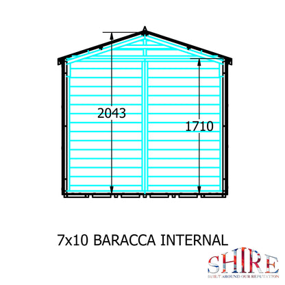 Shire Barraca  10ft x 7ft Shiplap Shed