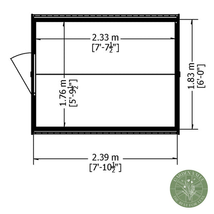 Shire Garden Value Overlap 8ft x 6ft Shed with Window