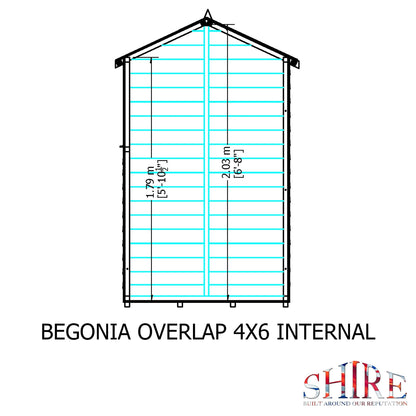 Shire Overlap 4ft x 6ft Reverse Apex Shed
