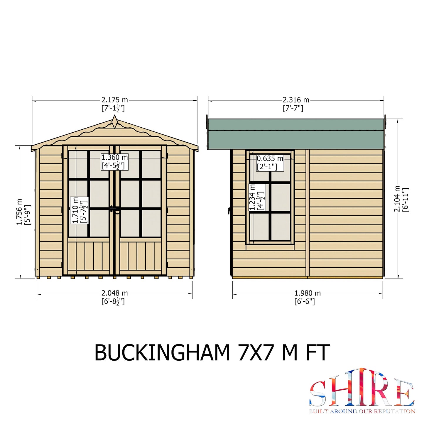 Shire Buckingham 7ft x 7ft Summerhouse