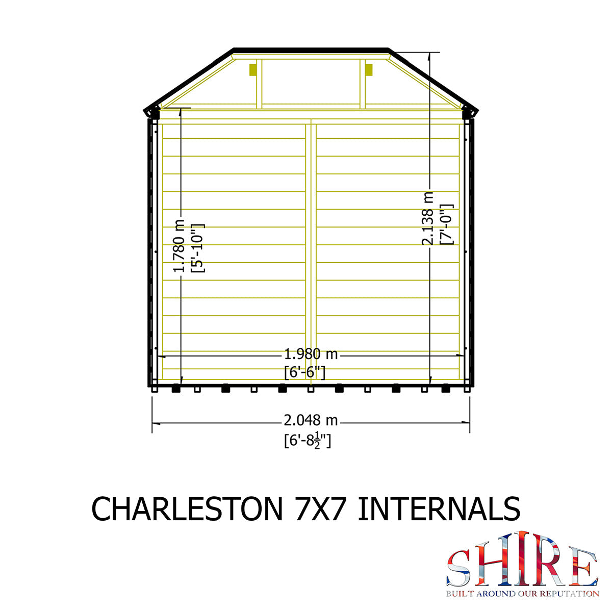 Shire Charleston 7ft x 7ft Summerhouse