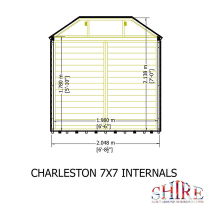 Shire Charleston 7ft x 7ft Summerhouse