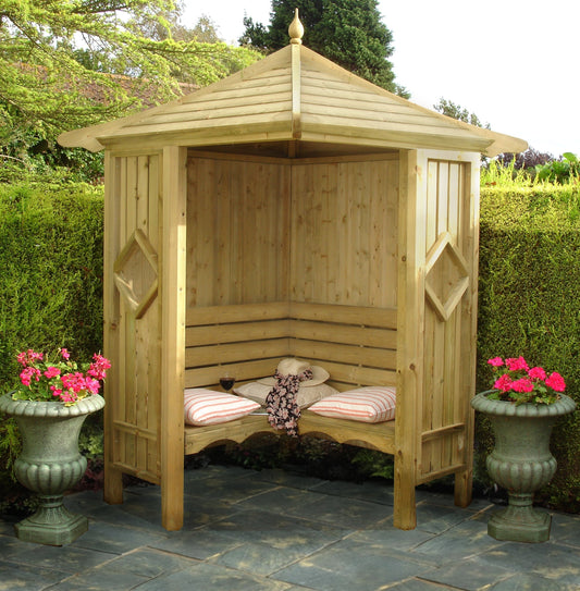 Shire Heritage Corner Arbour 4ft x 4ft- Pressure Treated