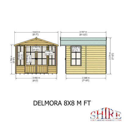 Shire Delmora 8ft x 8ft Summerhouse