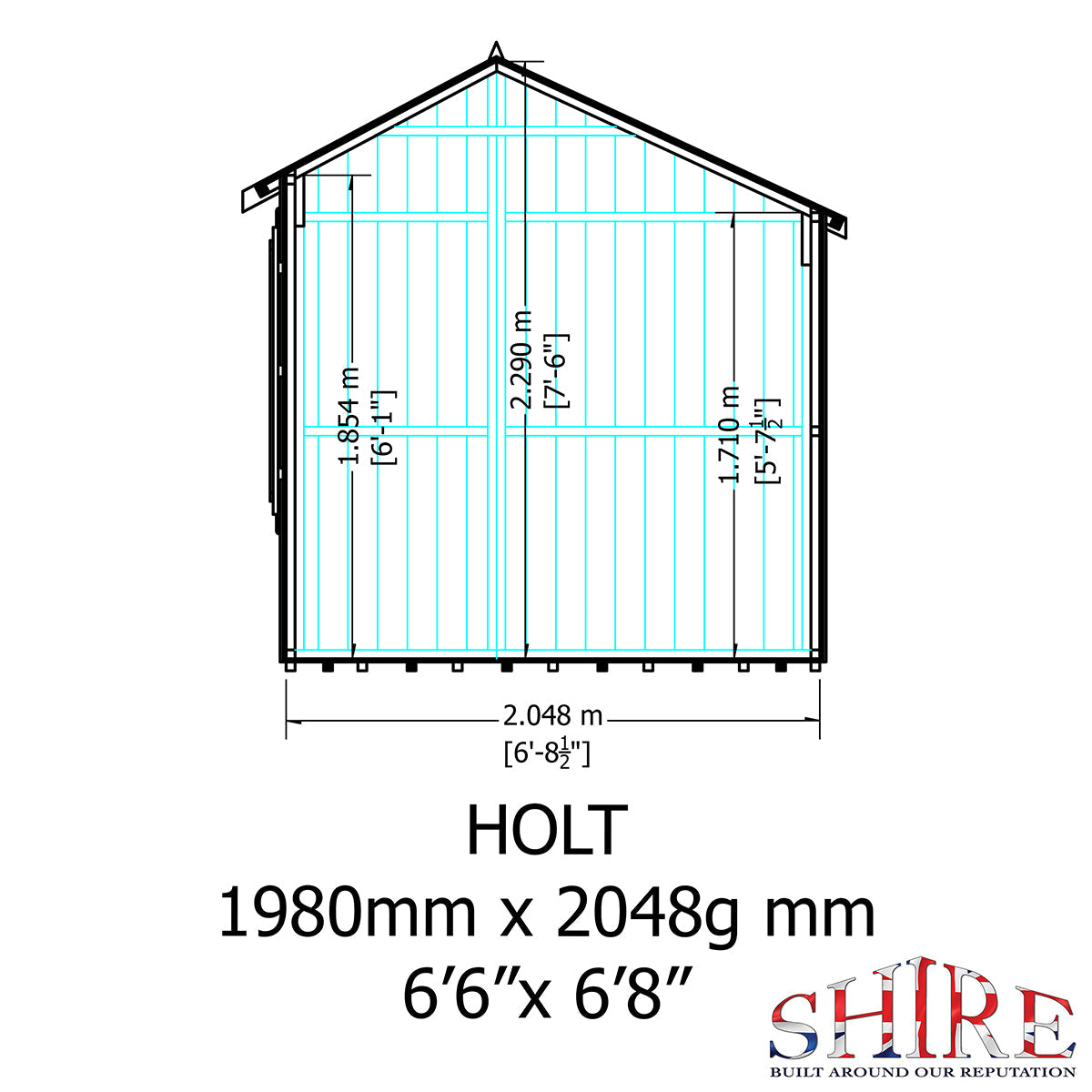 Shire Holt 7ft x 7ft Shiplap Apex Shed