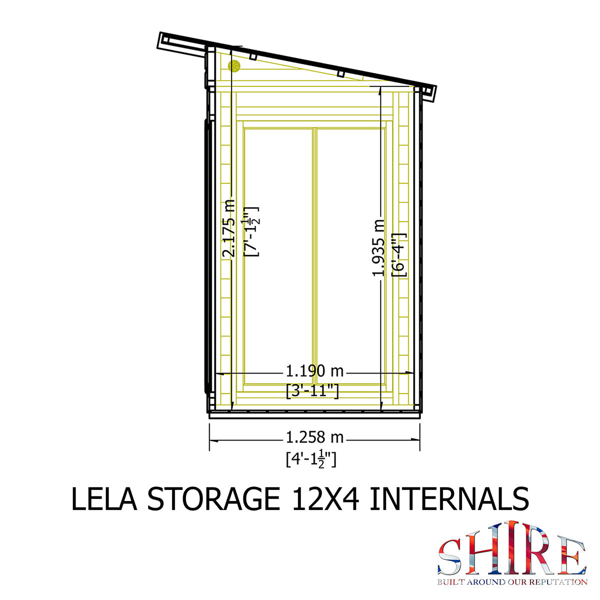 Shire Lela 12ft x 4ft Summerhouse with Storage