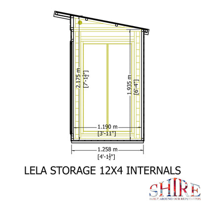 Shire Lela 12ft x 4ft Summerhouse with Storage