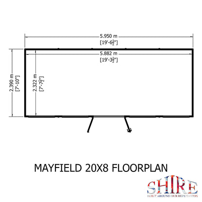 Shire Mayfield 20ft x 8ft Summerhouse