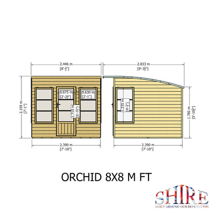 Shire Orchid 8ft x 8ft Summerhouse
