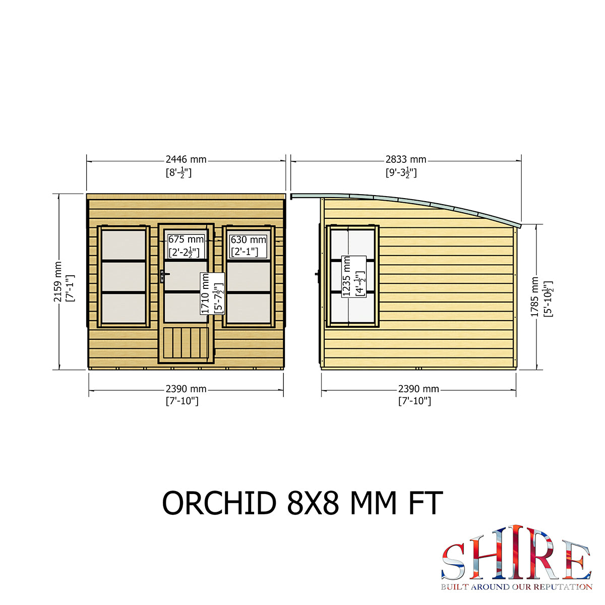 Shire Orchid 8ft x 8ft Summerhouse