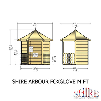 Shire 6ft x 7ft Summerhouse Arbour